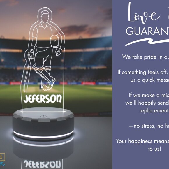 Cricket LED Night Light – Custom Gift for Fans - Picture 6 of 8